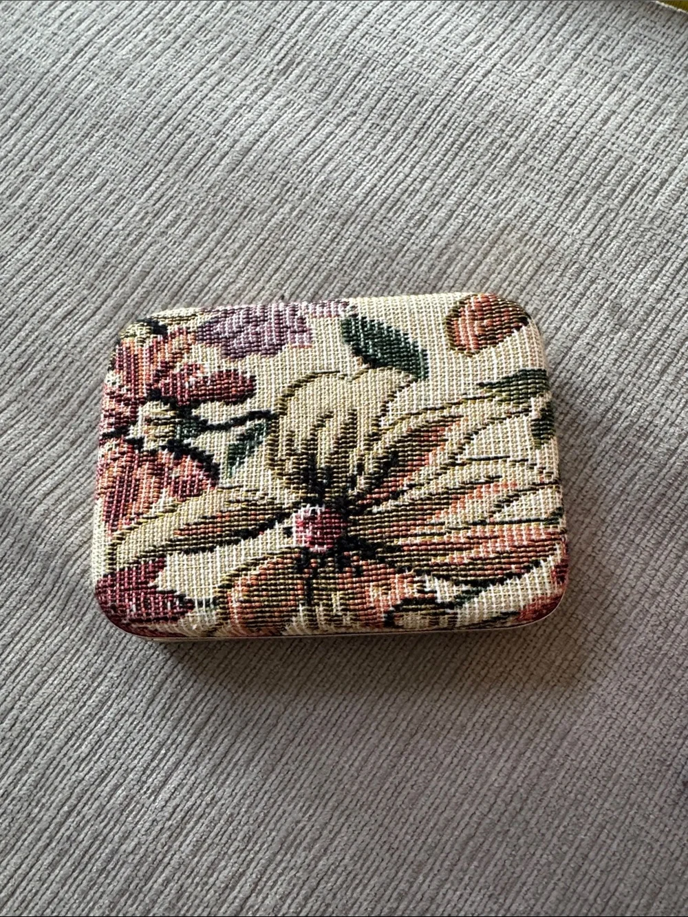 Floral Vintage Tapestry Jewelry Box